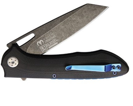 WithArmour 077BK Sheepfoot Linerlock Knife Flipper with Bearing Pivot