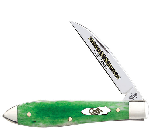 Smooth Bone Green Teardrop 11765