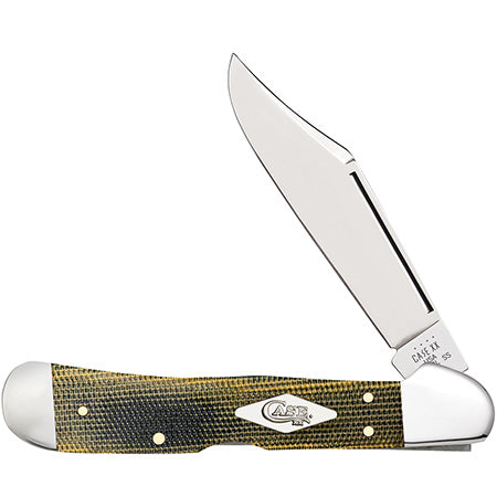 Black/Green Natural Canvas Micarta Smooth Copperlock 23473