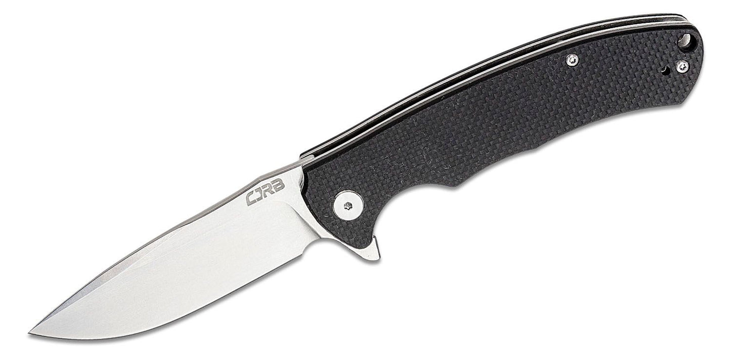 CJRB Cutlery Taiga Liner Lock Knife Black G-10 (3.75" D2 Stonewash) J1903-BKF