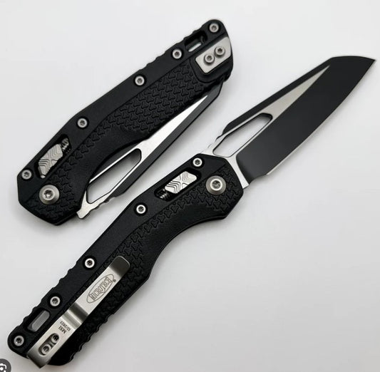 Microtech Standard Issue MSI Ram-Lok Knife Black Polymer (3.9" Two-Tone) 210T-1PMBK