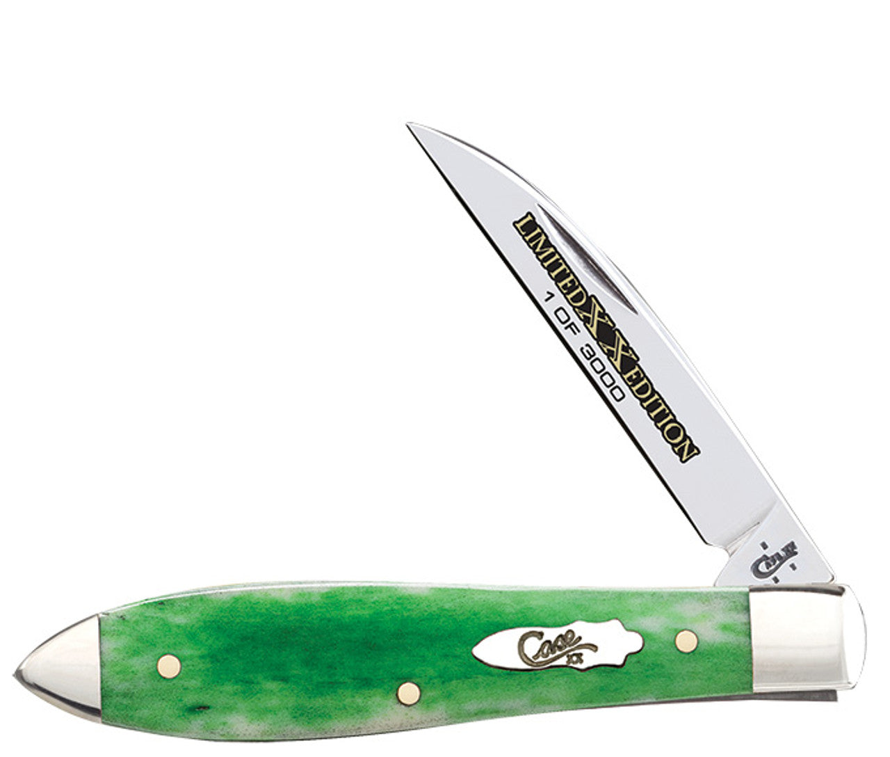Smooth Bone Green Teardrop  11765