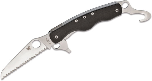 Spyderco ClipiTool Rescue Multi-Function Folder, Black G10 Handles - C209GS